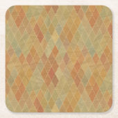 Retro geometrisch patroon 2 kartonnen onderzetters (Voorkant)