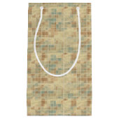 Retro geometrisch patroon 2 klein cadeauzakje (Voorkant)