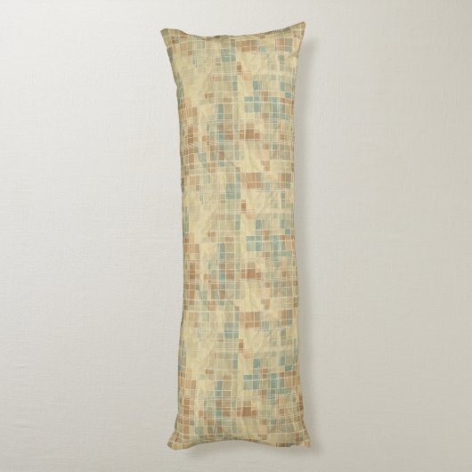 Retro geometrisch patroon 2 lichaamskussen (Achterkant (Verticaal))