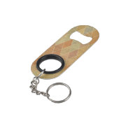 Retro geometrisch patroon 2 mini flessenopener (Achterkant Gekanteld)