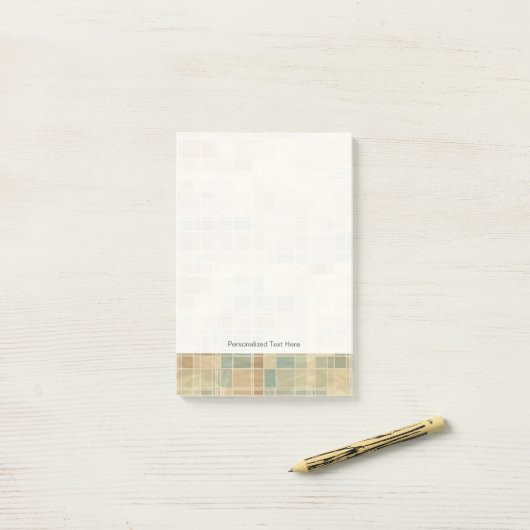 Retro geometrisch patroon 2 post-it® notes (Op bureau)