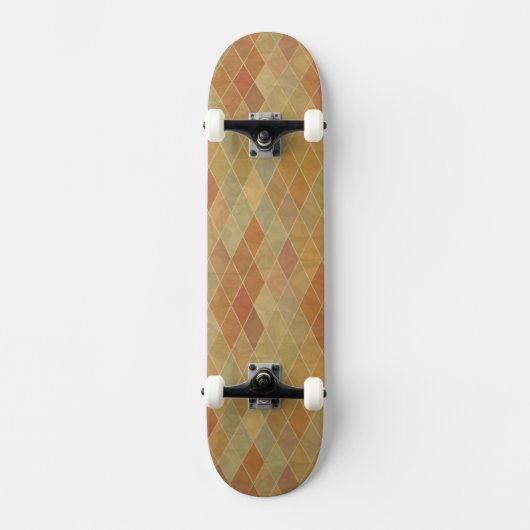 Retro geometrisch patroon 2 skateboard (Voorkant)