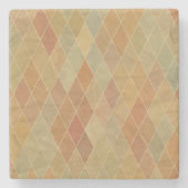 Retro geometrisch patroon 2 stenen onderzetter (Voorkant)