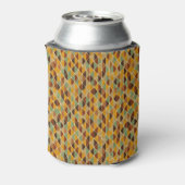 Retro geometrisch patroon 3 blikjeskoeler (Blikje Achterkant)