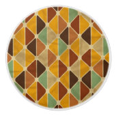 Retro geometrisch patroon 3 keramische knop (Voorkant)