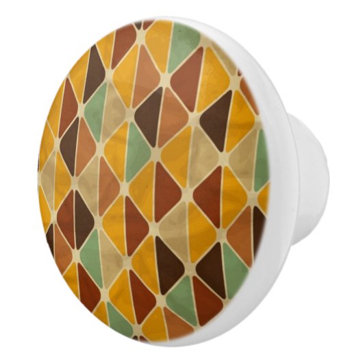 Retro geometrisch patroon 3 keramische knop (Rechts)