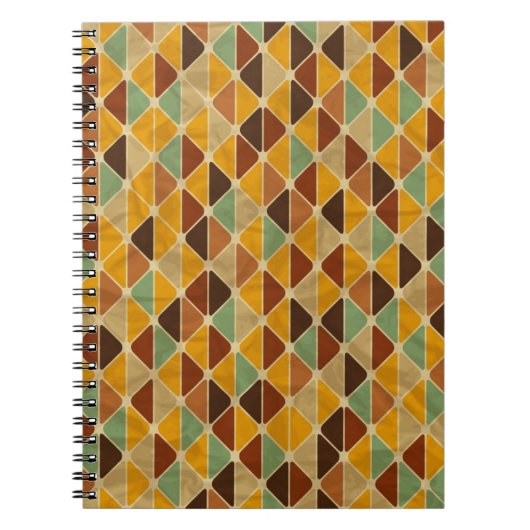 Retro geometrisch patroon 3 notitieboek (Voorkant)