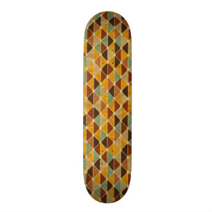 Retro geometrisch patroon 3 persoonlijk skateboard