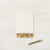 Retro geometrisch patroon 3 post-it® notes (Op bureau)