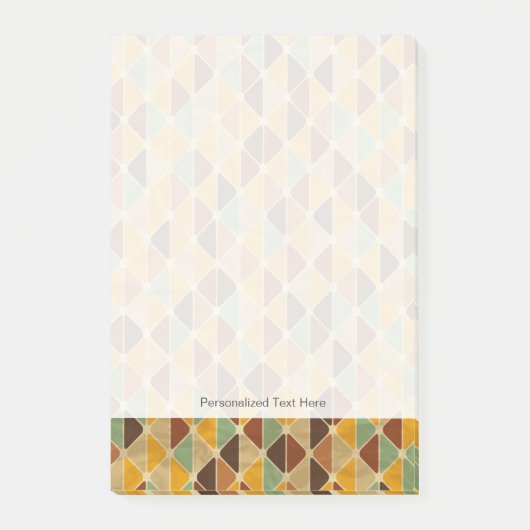 Retro geometrisch patroon 3 post-it® notes (Voorkant)