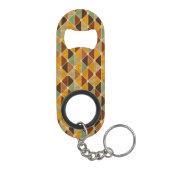 Retro geometrisch patroon 3 sleutelhanger flessenopener (Achterkant)