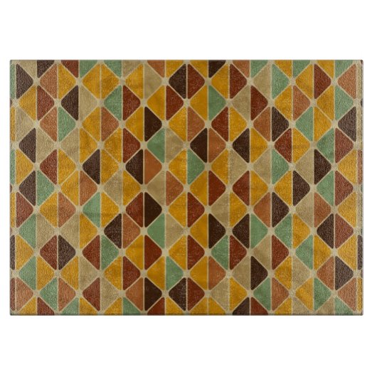 Retro geometrisch patroon 3 snijplank (Voorkant)