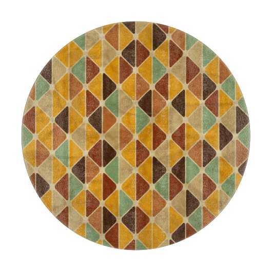 Retro geometrisch patroon 3 snijplank (Voorkant)