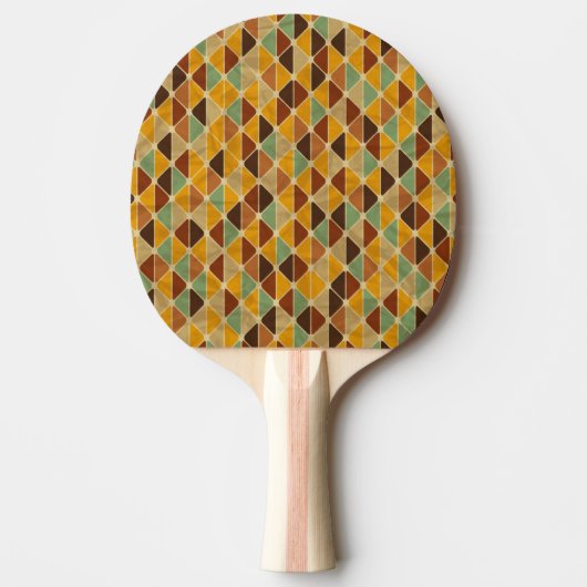 Retro geometrisch patroon 3 tafeltennisbatje (Voorkant)
