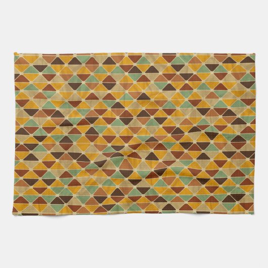 Retro geometrisch patroon 3 theedoek (Horizontaal)