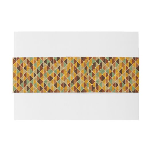 Retro geometrisch patroon 3 uitnodigingen wikkel (Achterkant Voorbeeld)