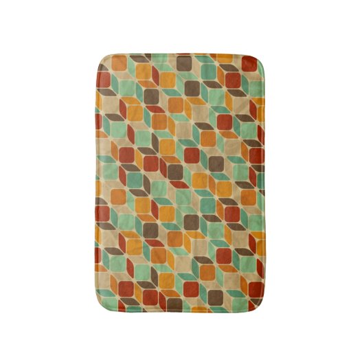 Retro geometrisch patroon 4 badmat (Voorkant Verticaal)