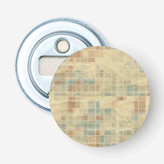 Retro geometrisch patroon 4 button flesopener (Voorkant)