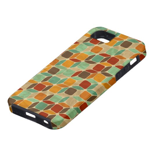 Retro geometrisch patroon 4 Case-Mate iPhone case (Onderkant)
