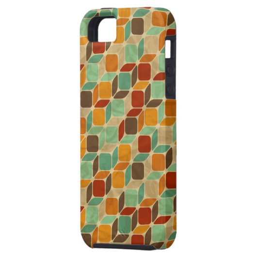 Retro geometrisch patroon 4 Case-Mate iPhone case (Achterkant Links)
