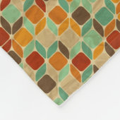 Retro geometrisch patroon 4 fleece deken (Hoek)