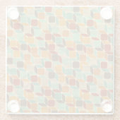 Retro geometrisch patroon 4 glazen onderzetter (Achterkant)
