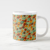 Retro geometrisch patroon 4 grote koffiekop (Rechts)