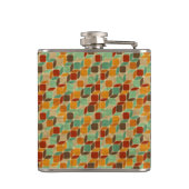 Retro geometrisch patroon 4 heupfles (Achterkant)