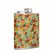 Retro geometrisch patroon 4 heupfles (Rechts)