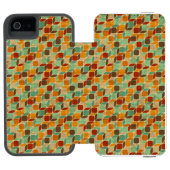 Retro geometrisch patroon 4 incipio iPhone portemonnee hoesje (Agenda Open)
