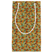 Retro geometrisch patroon 4 klein cadeauzakje (Voorkant)