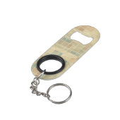 Retro geometrisch patroon 4 mini flessenopener (Achterkant Gekanteld)