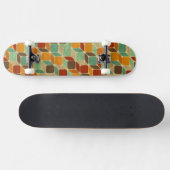 Retro geometrisch patroon 4 skateboard (Horizontaal)