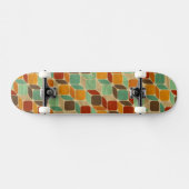 Retro geometrisch patroon 4 skateboard (Horizontaal)
