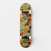 Retro geometrisch patroon 4 skateboard (Voorkant)