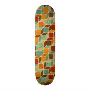 Retro geometrisch patroon 4 skateboard