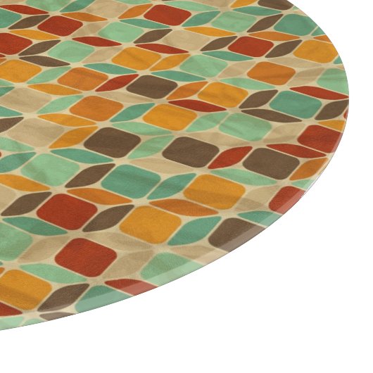 Retro geometrisch patroon 4 snijplank (Hoek)