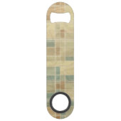 Retro geometrisch patroon 4 speed flessenopener (Achterkant)