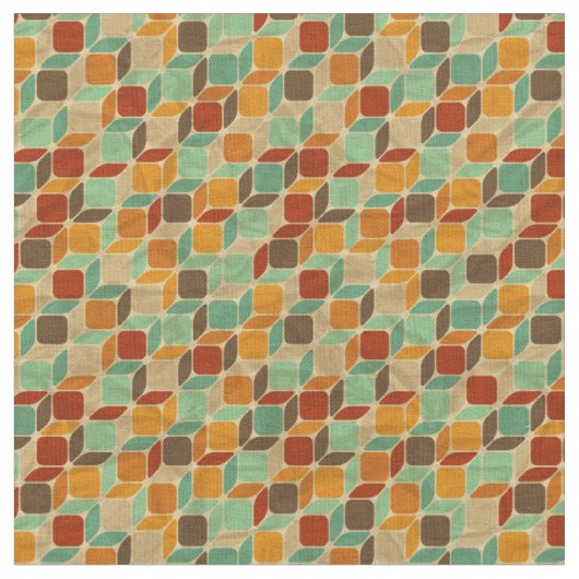 Retro geometrisch patroon 4 stof (Close Up)