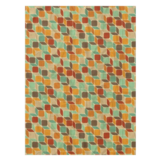 Retro geometrisch patroon 4 tafelkleed (Voorkant)