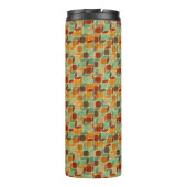 Retro geometrisch patroon 4 thermosbeker (Achterkant)