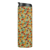 Retro geometrisch patroon 4 thermosbeker (Geroteerd rechts)
