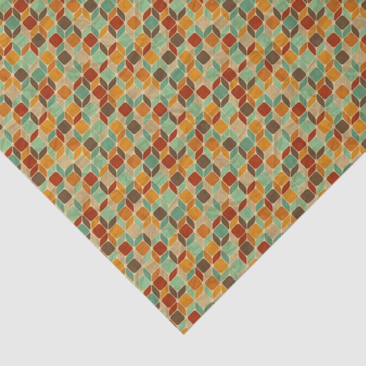 Retro geometrisch patroon 4 tissuepapier (Detail)