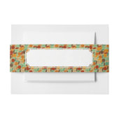 Retro geometrisch patroon 4 uitnodigingen wikkel (Voorkant Voorbeeld)