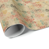 Retro geometrisch patroon 5 cadeaupapier (Rol Hoek)
