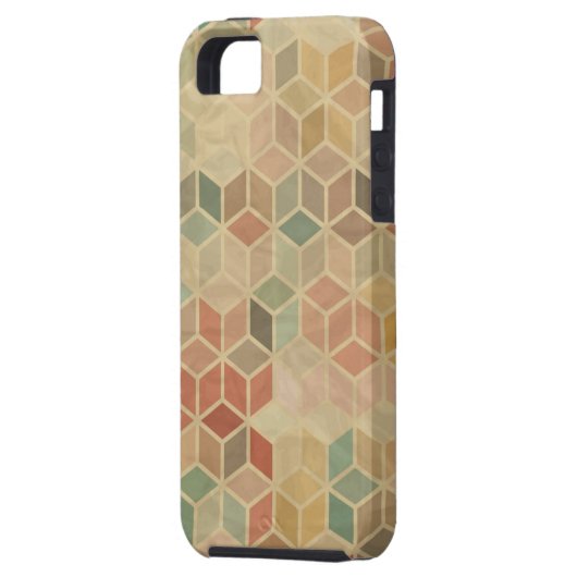Retro geometrisch patroon 5 Case-Mate iPhone case (Achterkant Links)