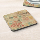 Retro geometrisch patroon 5 drankjes onderzetter (Linkerzijde)