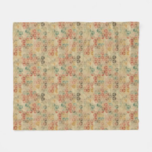 Retro geometrisch patroon 5 fleece deken (Voorkant (Horizontaal))