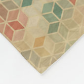 Retro geometrisch patroon 5 fleece deken (Hoek)