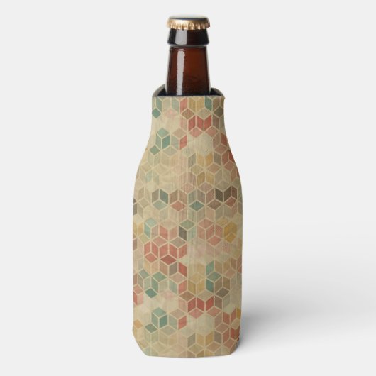Retro geometrisch patroon 5 flesjeskoeler (Fles Voorkant)